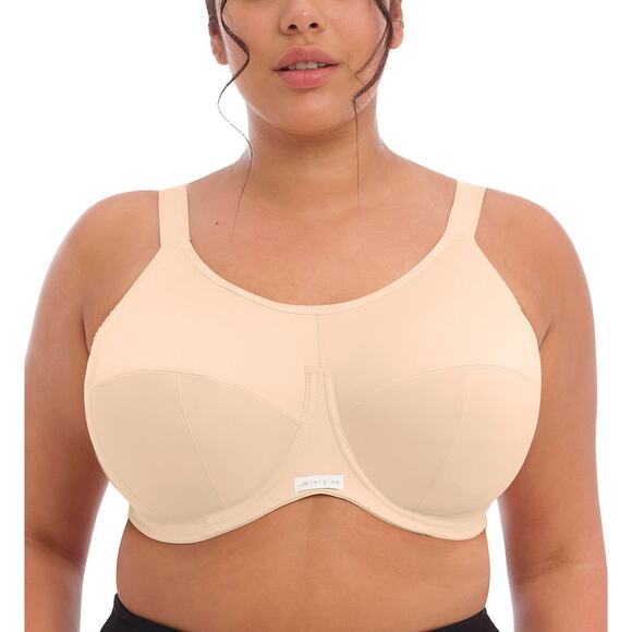NWT Elomi Energise J-Hook Sports Bra Nude Size 32J - Picture 2 of 7